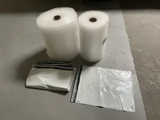 Bubbel plast og salgs/forsendelses poser