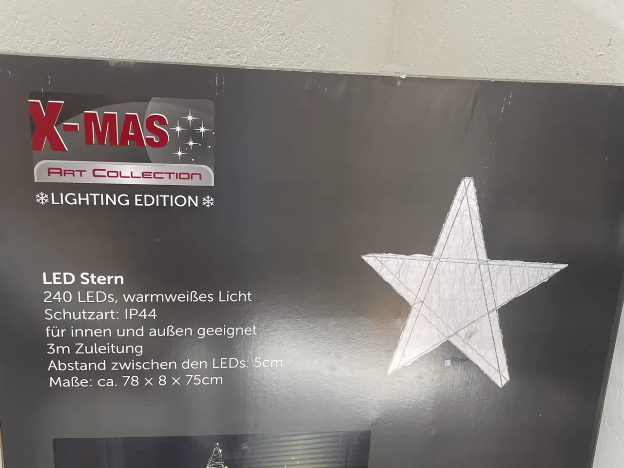 Billede 1 - Led julestjerne. Ubrugt. Flere på lager.