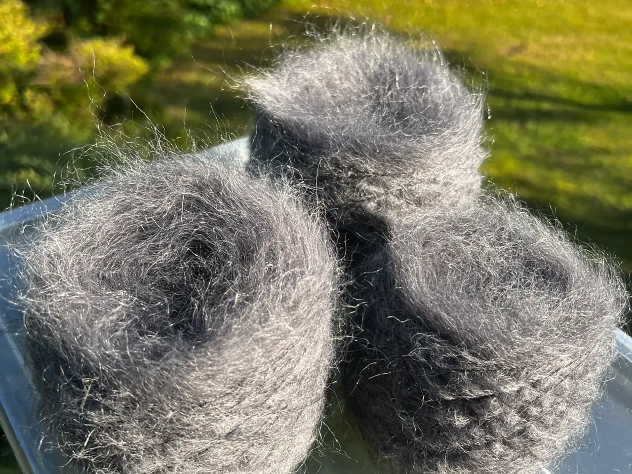 Billede 1 - Italiensk garn - Mohair / Silke - Grå - 268 gram