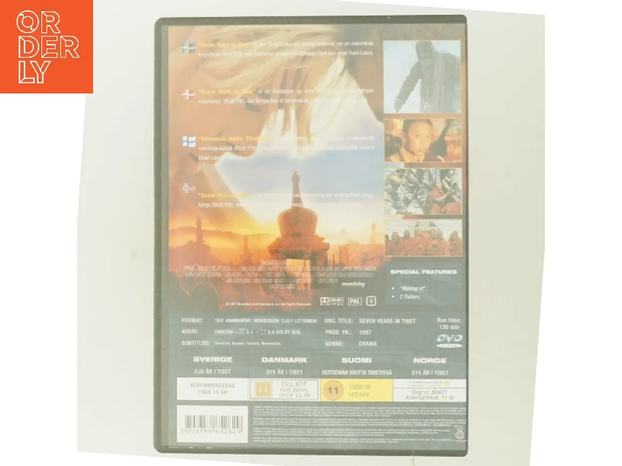Billede 3 - Seven Years in Tibet (M.p.) med Brad Pitt (DVD)