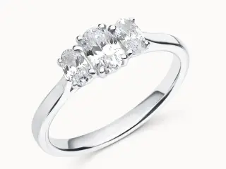 18 kt hvidguld med 0,55 ct diamanter - forlovelse