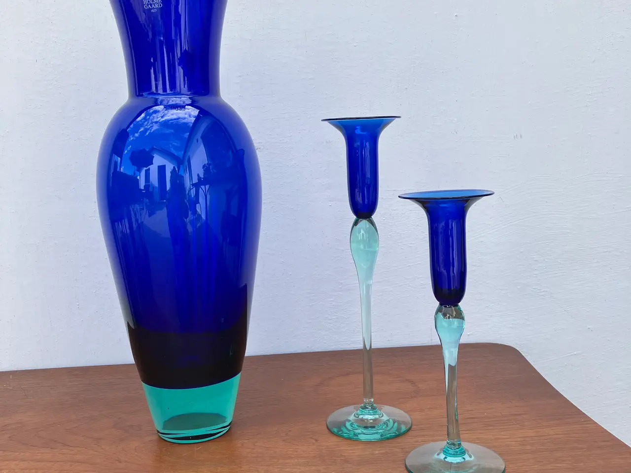 Billede 1 - Smuk Holmegaard/Royal Copenhagen vase