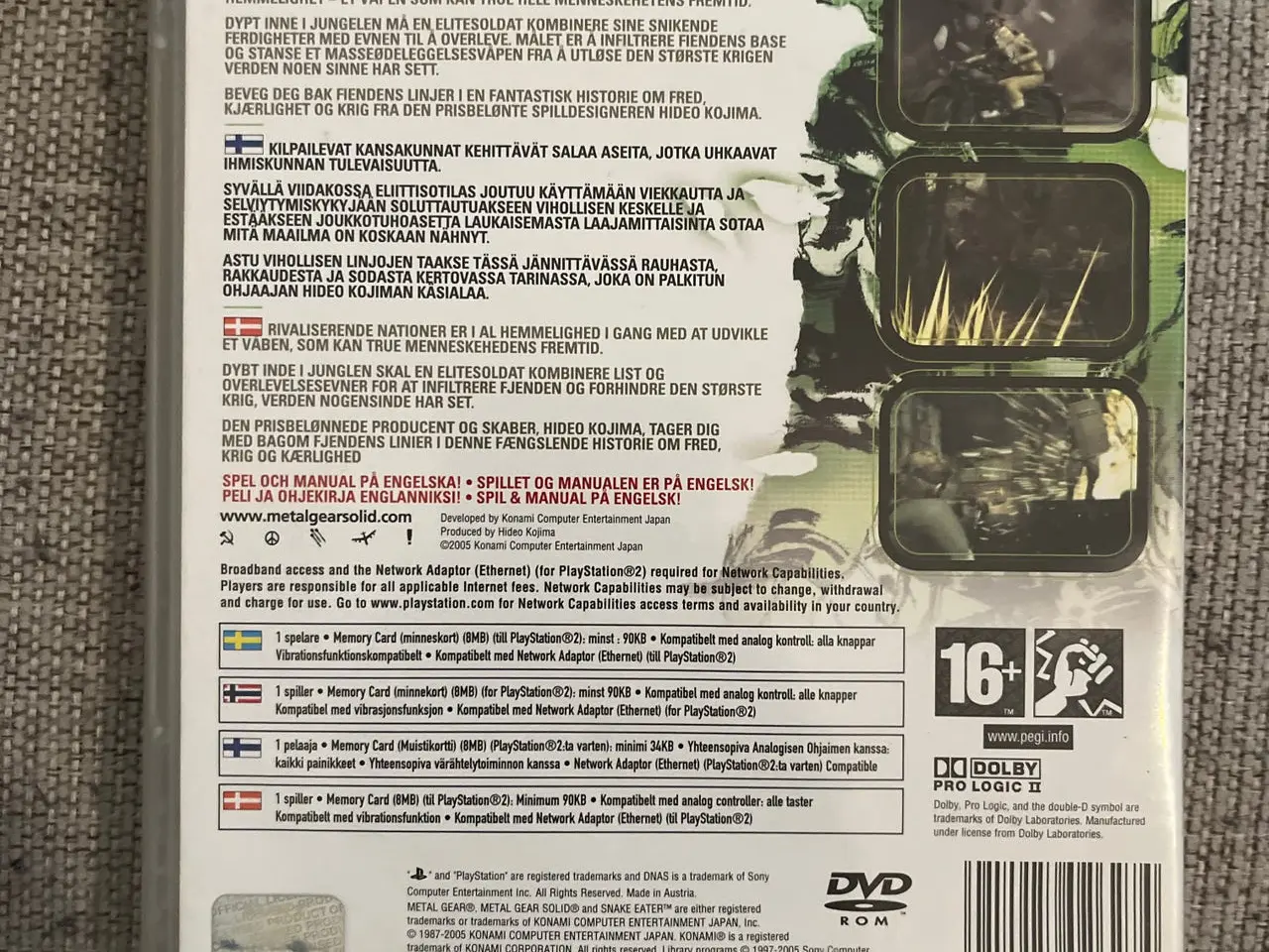 Billede 2 - Metal Gear Solid 3 (Konami) - PlayStation 2 spil