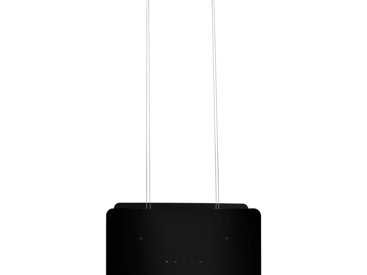 Billede 5 - Hængende ø-emhætte med touchsensor og LCD i hærdet glas - sort, 55 cm