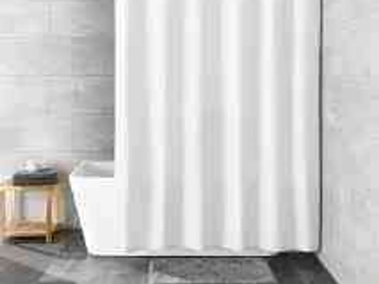 Billede 1 - 10 stk Basis badeforhæng - hvid 180x200 cm