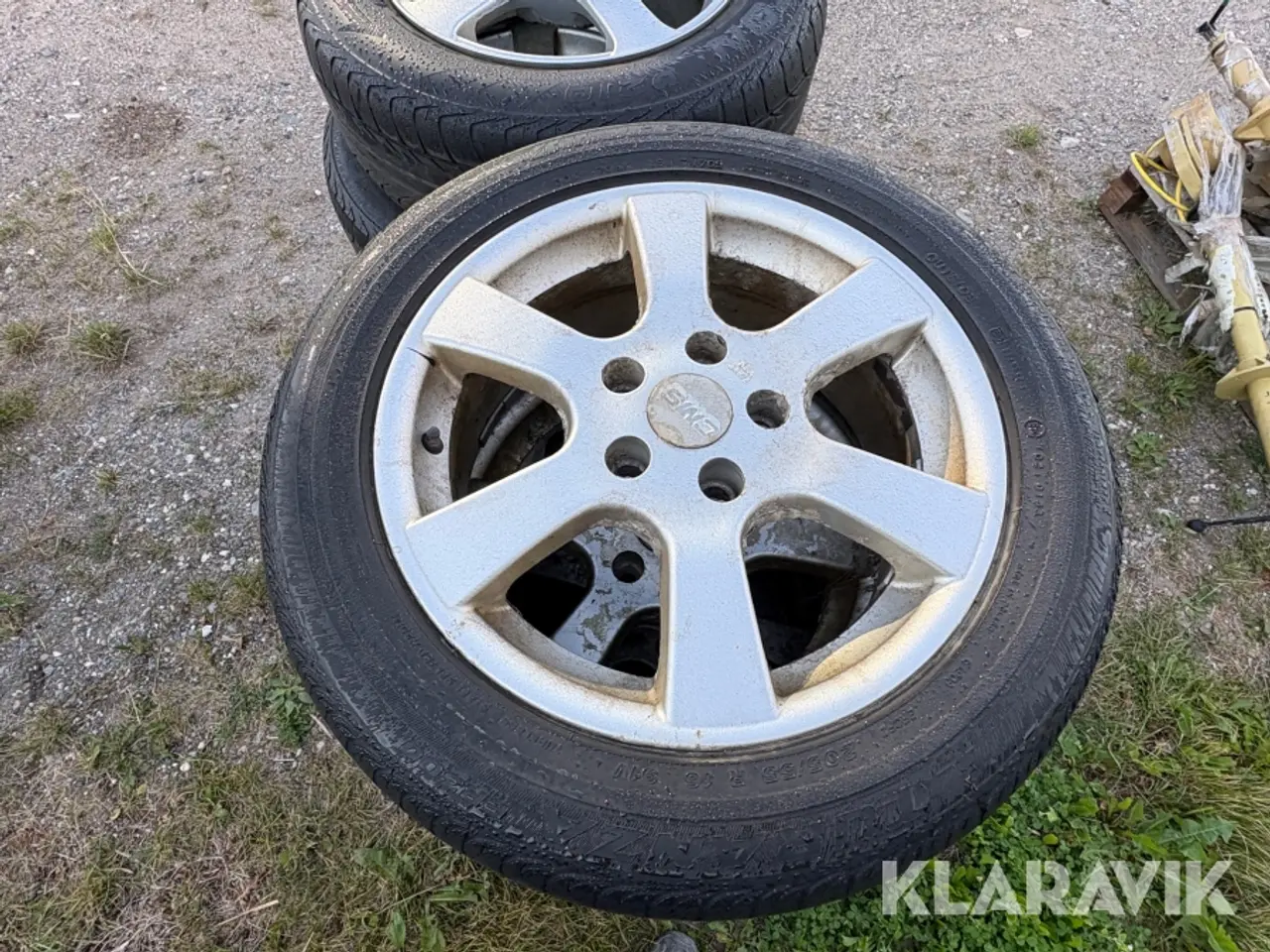 Billede 7 - Alufælge med dæk 2 sæt