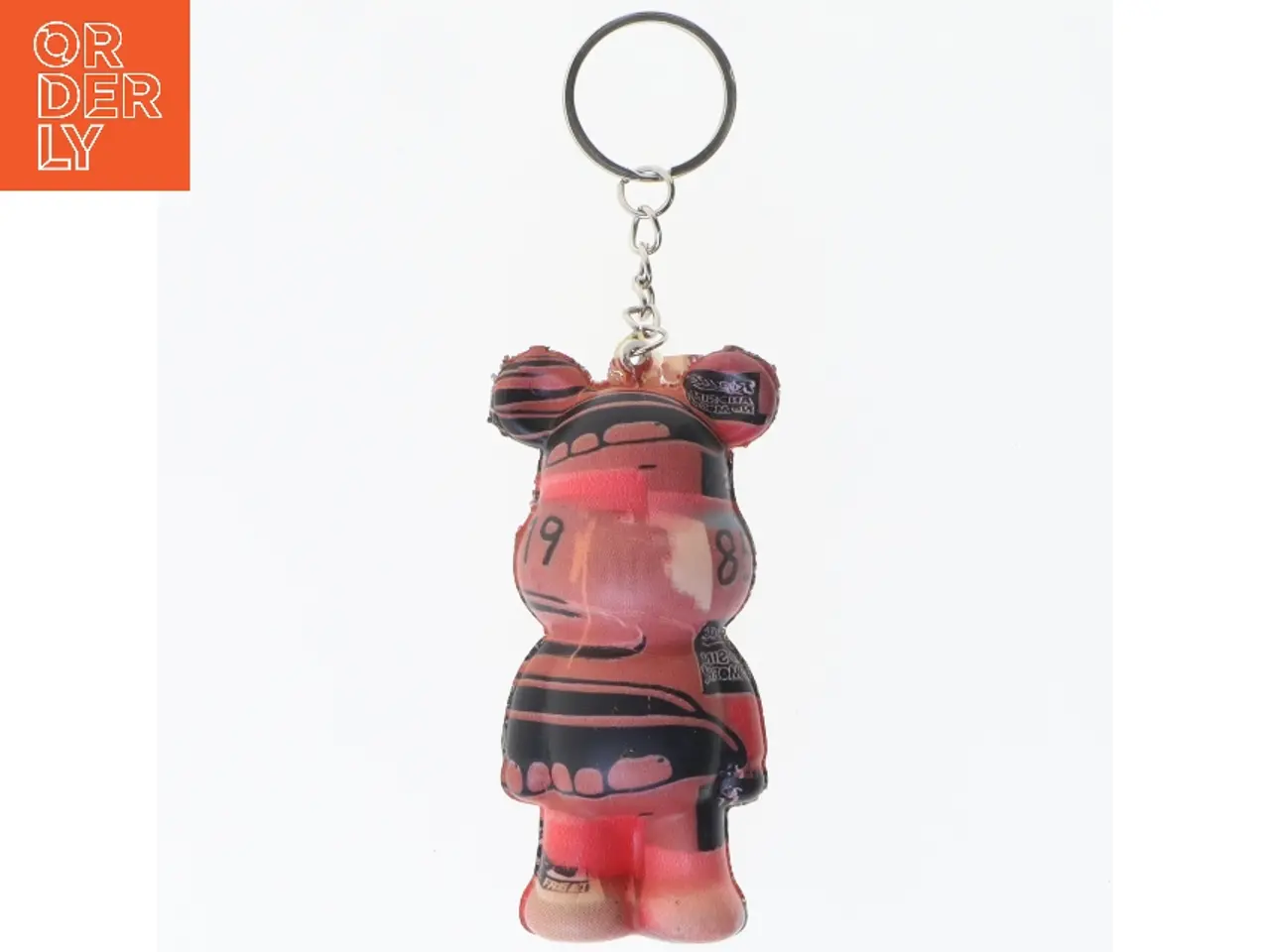 Billede 1 - Nøglering med bamsefigur fra Bearbrick (str. 8,5 cm)