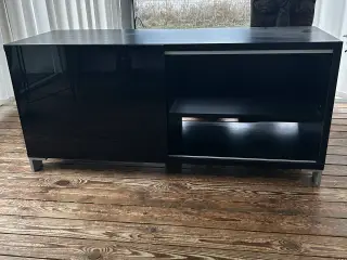 TV bord med glas låge