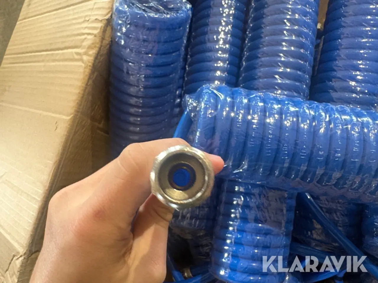 Billede 5 - Spirale trykluftsslanger 12/8 mm 7.5 m 3/8” ca. 60 styk - med swivel