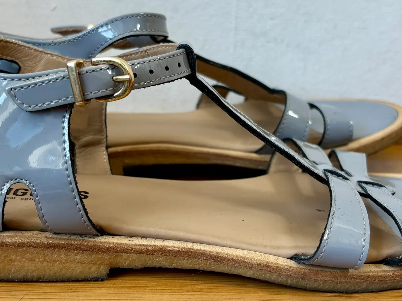 Billede 1 - Angulus, gråblå sandaler i skind, str 39