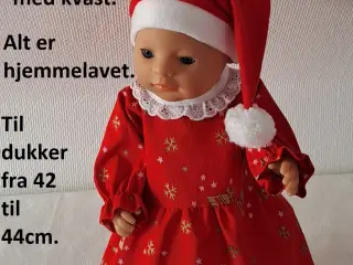Julekjoler og nissetøj til dukker fra 42 til 43cm.