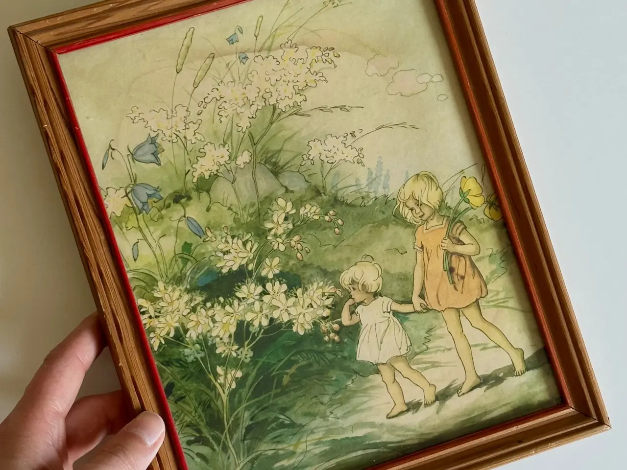 Billede 1 - Vintage billede i træramme