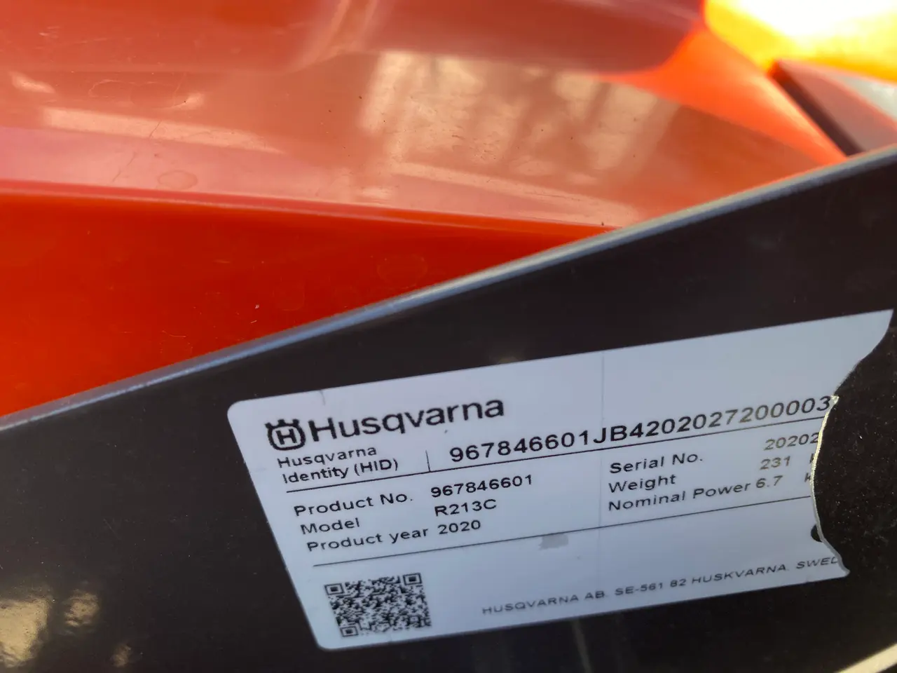 Billede 5 - husqarna r213c fra 2020 kørt 75 t