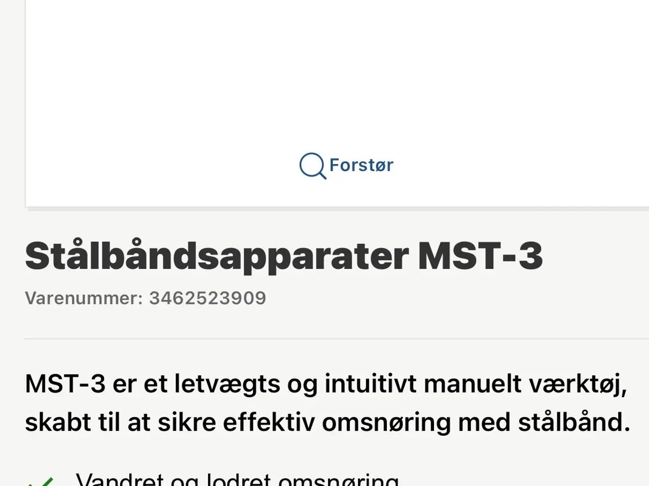 Billede 6 - Manuelt værktøj til omsnøring med stålbånd MST-3