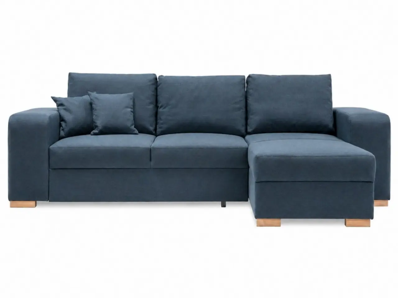 Billede 1 - Mark vendbar sovesofa m. puffer - Blå Inari 80