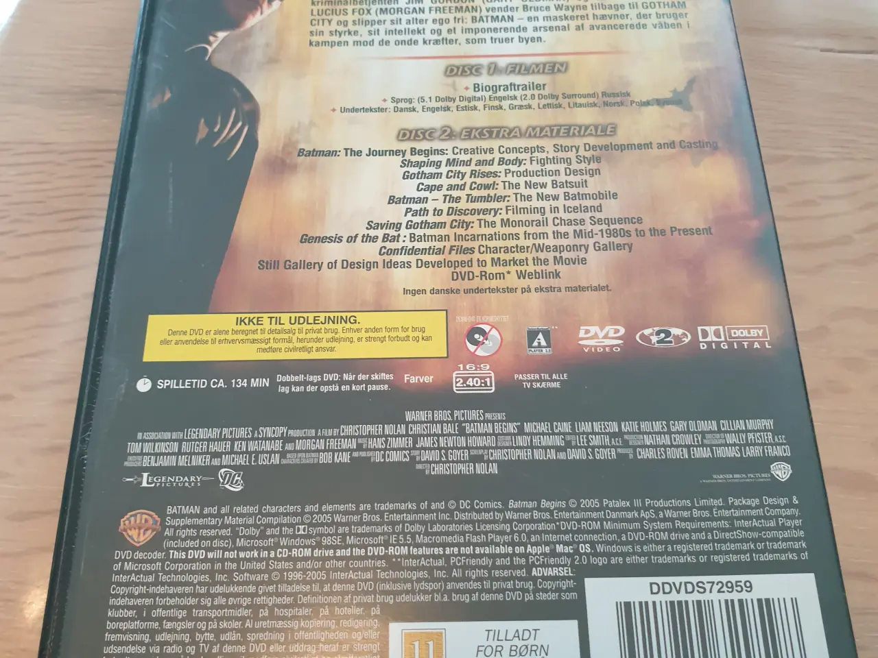 Billede 2 - Batman Begins. 2 disc Special Edition