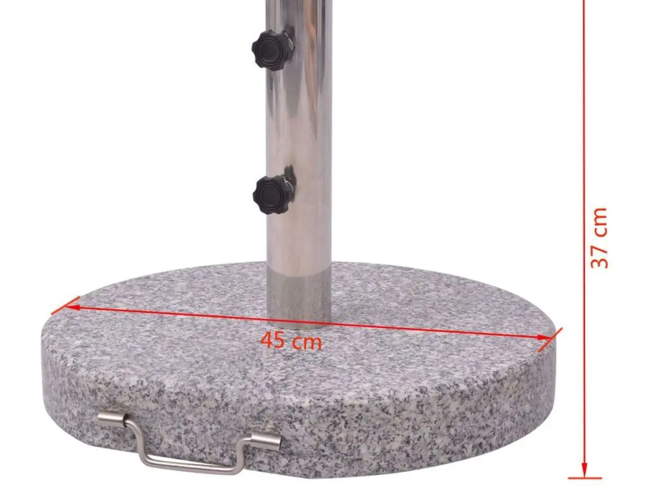 Billede 6 - Parasolfod i granit 45 cm - 30 kg med rustfrit stålrør