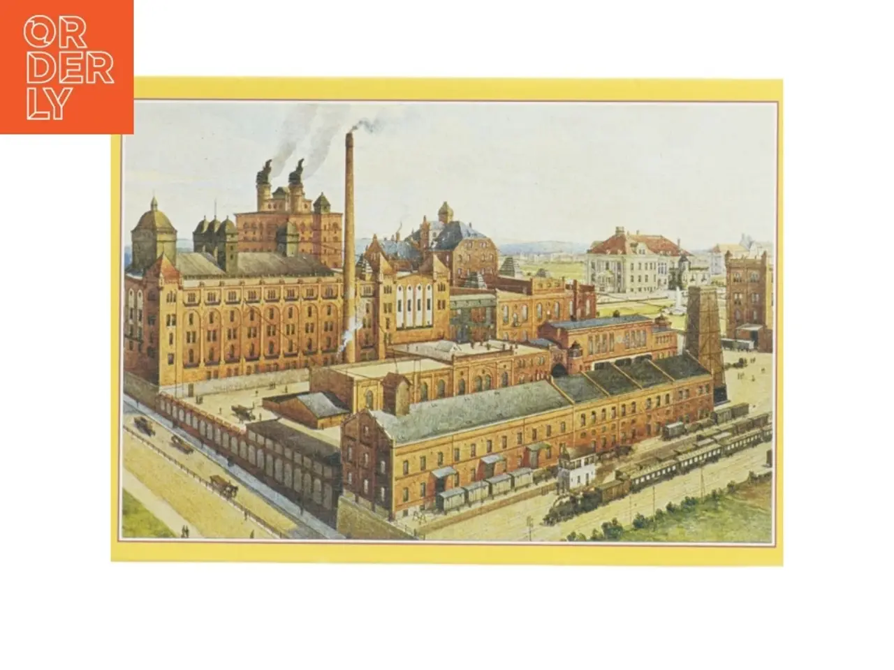 Billede 1 - Gammelt puslespil med industrimotiv (str. 27 x 19 cm)