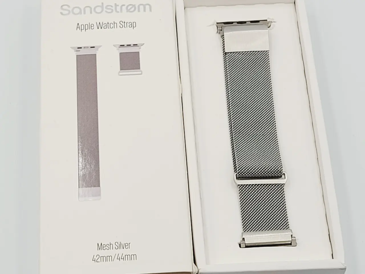 Billede 1 - ⭐️· ⌚️ Sandstrøm Apple Watch Rem - Mesh Sølv