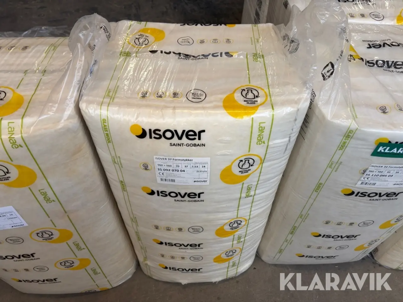 Billede 7 - Glasuldsisolering Isover Formstykke 34 og 37. 19 pakker