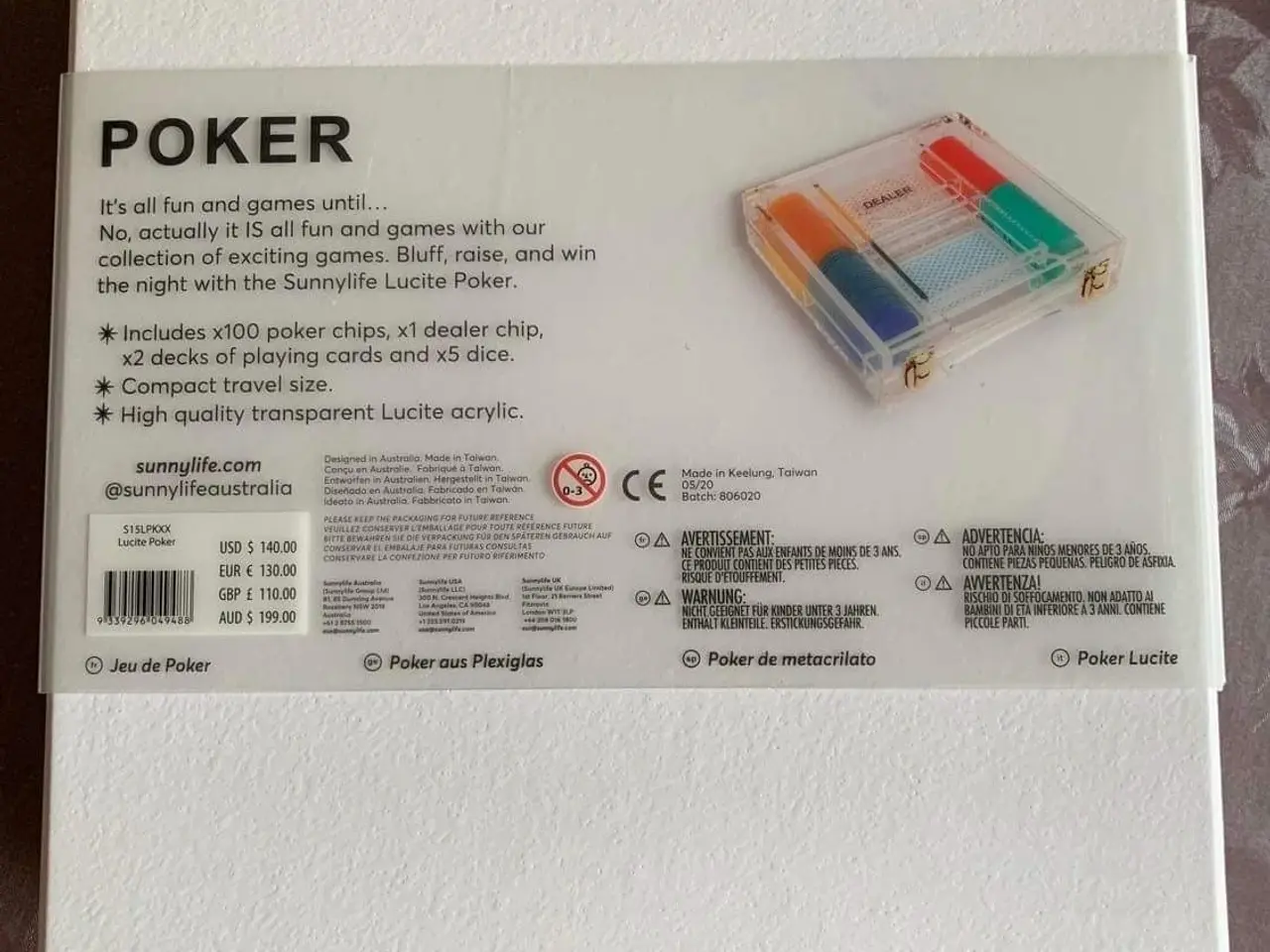 Billede 2 - Poker spil fra Sunnylife Lucite.