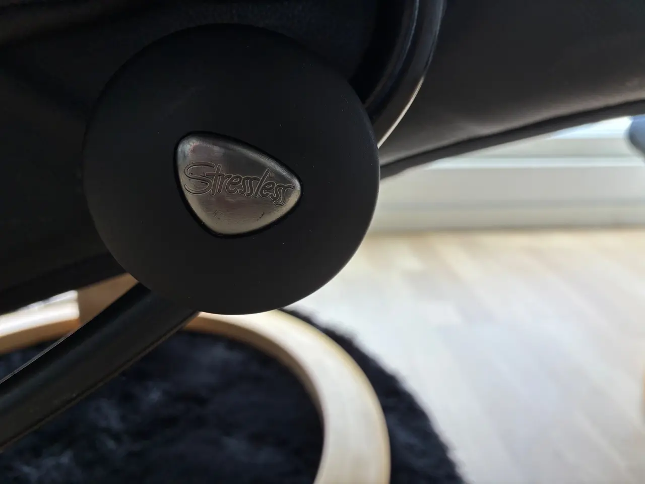 Billede 5 - Stressless lænestol sort læder med skammel