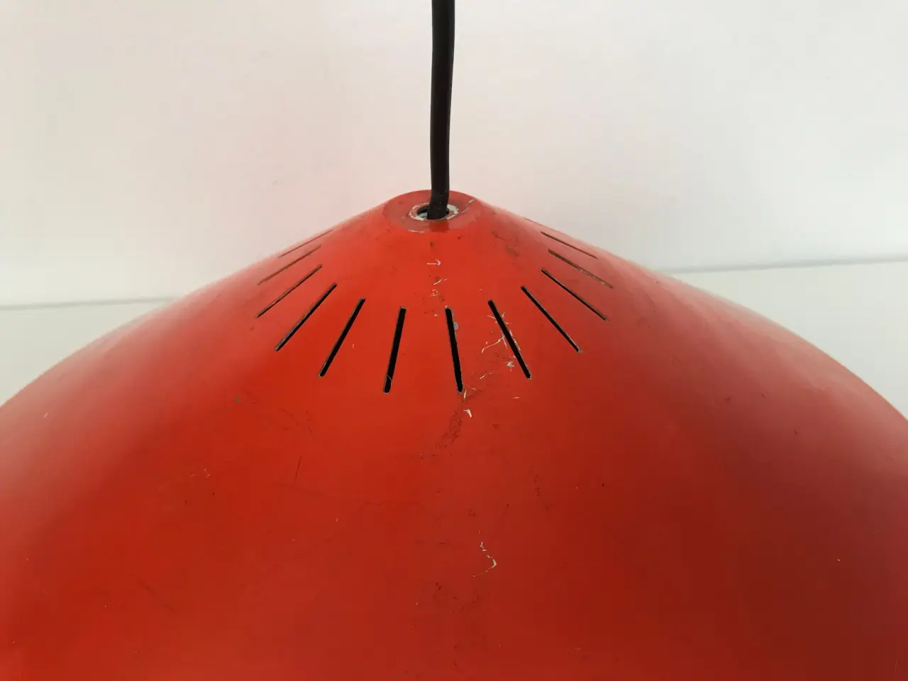 Billede 5 - Retro loftslampe / pendel, orange-rød