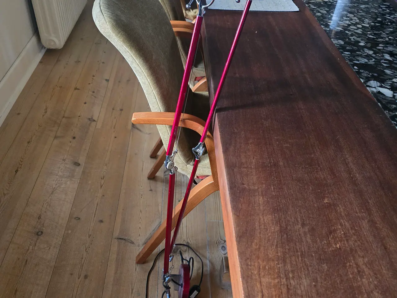 Billede 1 - Frandsen arkitektlampe rød 2 stk.