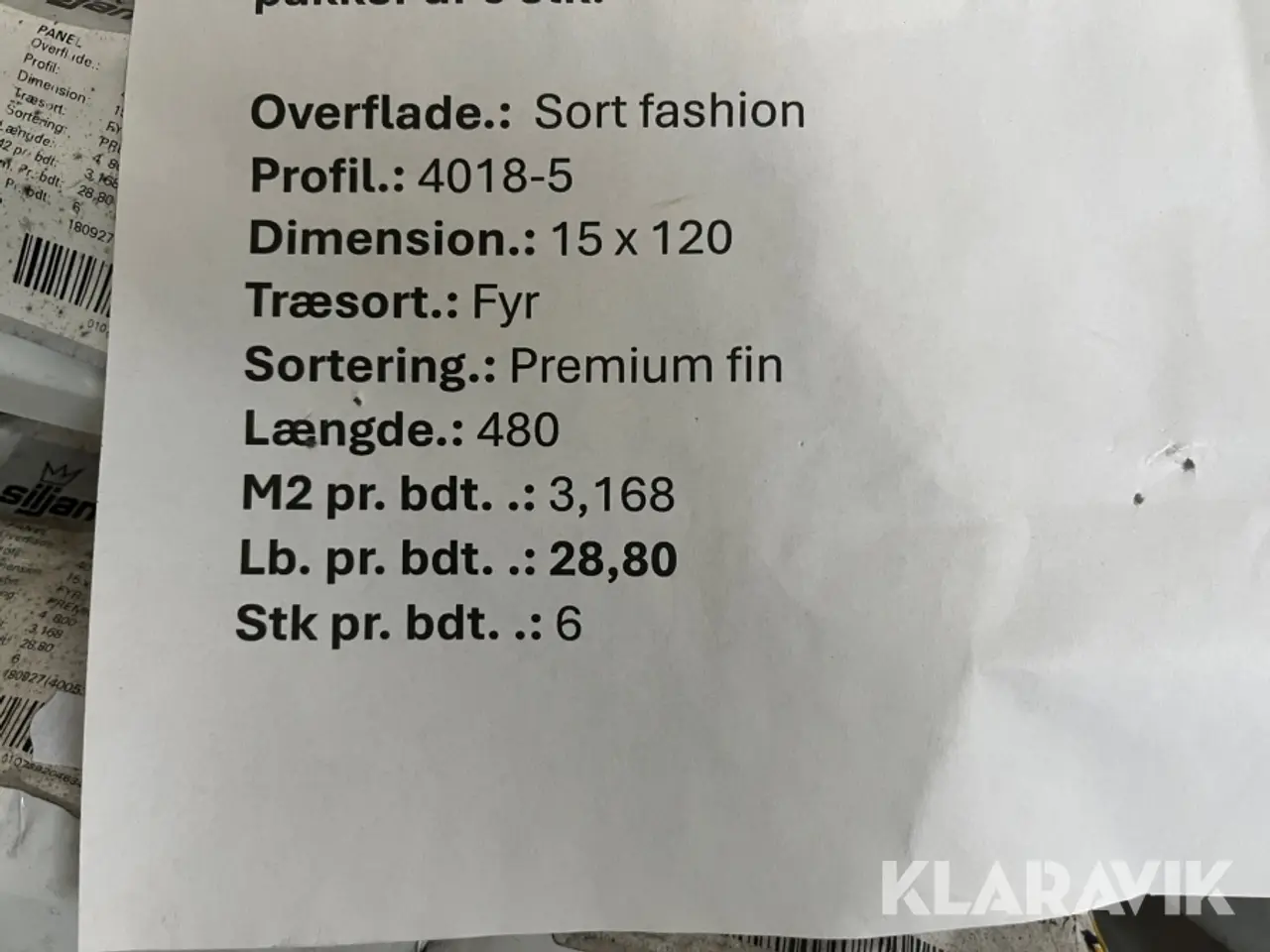 Billede 3 - Profilbrædder/Beklædningbrædder Siljan Sort 15x120 1 palle (72pakker)