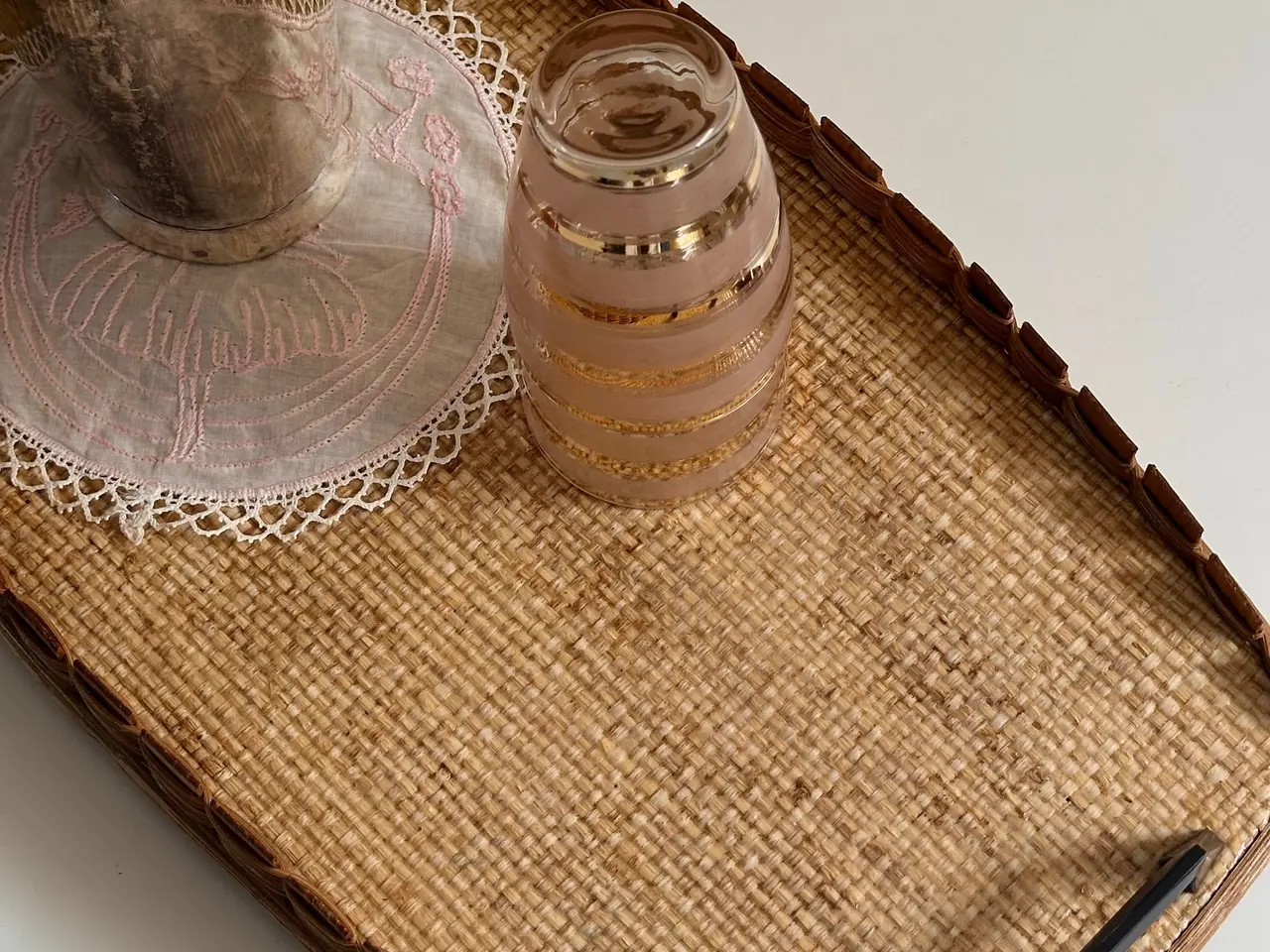 Billede 1 - Vintage serveringbakke m flet