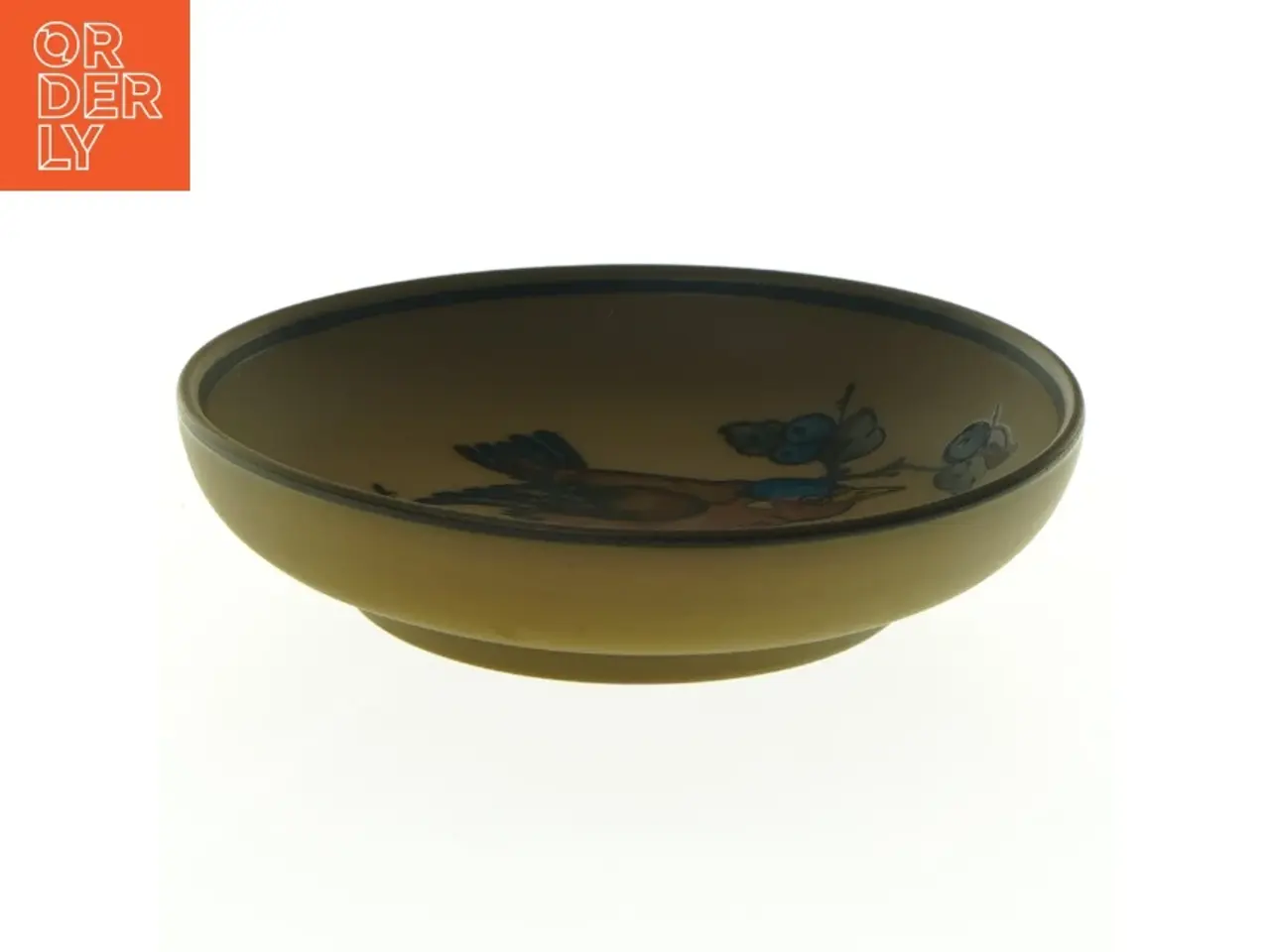Billede 2 - Keramikfad med fuglemotiv (str. Ø. 12,5 cm)