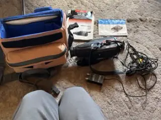 JVC video kamera med tilbehør