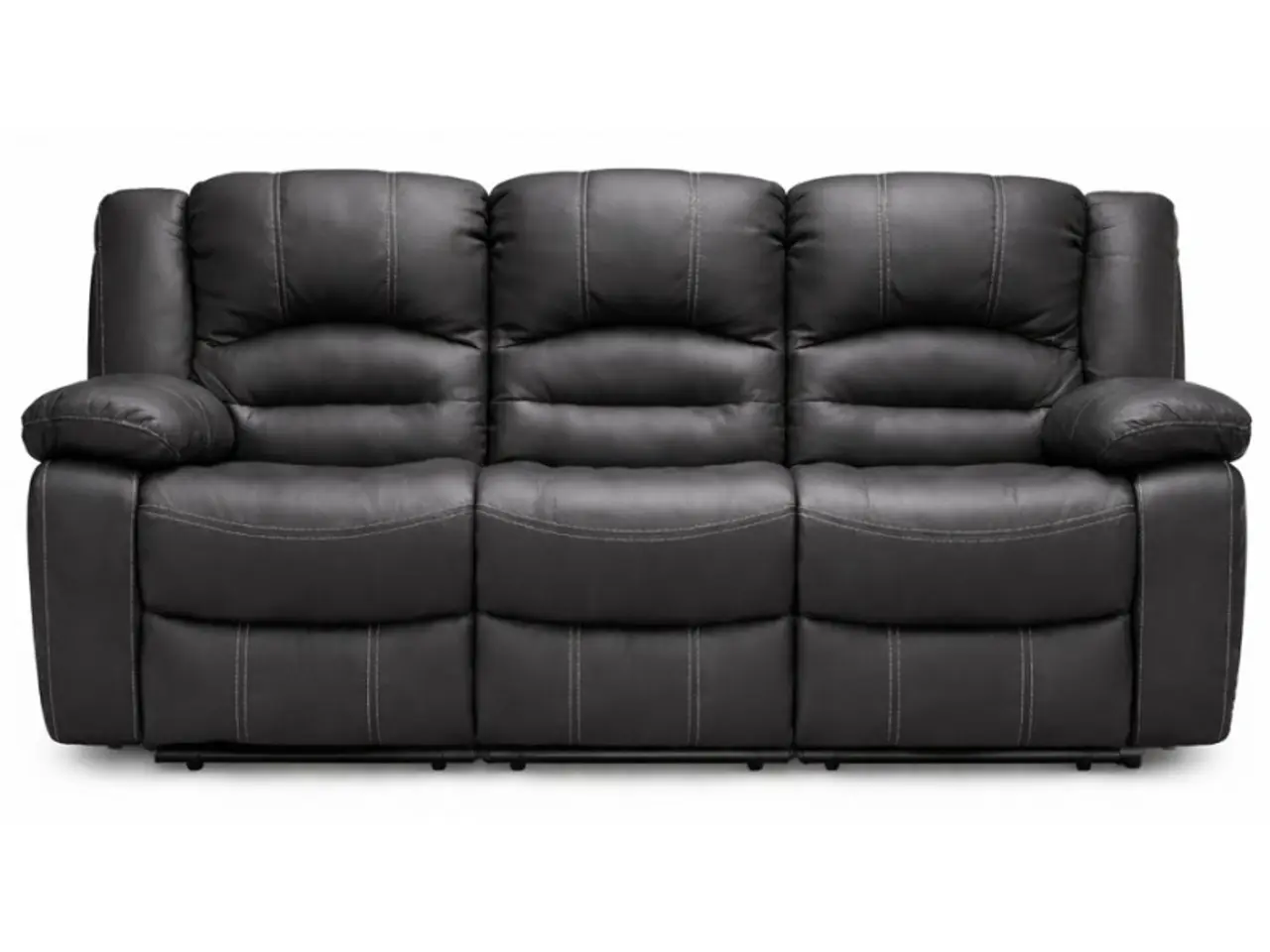Billede 1 - Cinema 3 pers. sofa - Sort læder