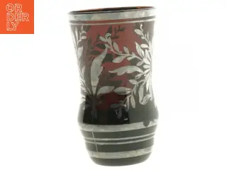 Dekorativ gl. vase (str. 13,5 cm)
