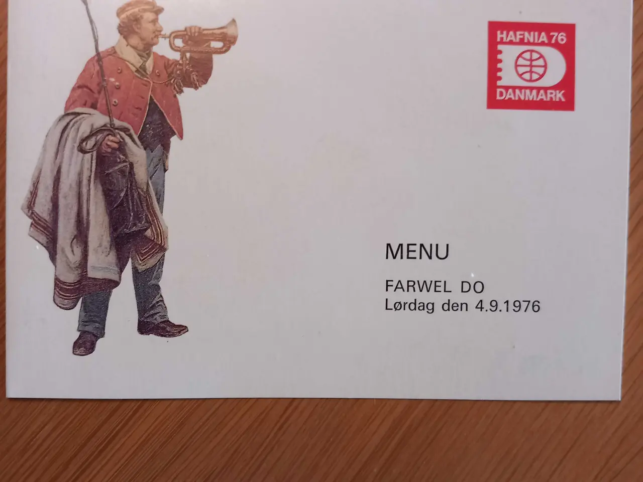 Billede 4 - Menukort og indbydelse til Farwel Do