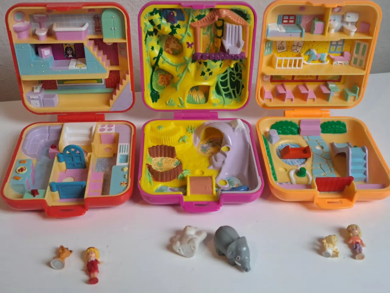 Billede 1 - Polly Pocket vintage 3 firkantede bokse
