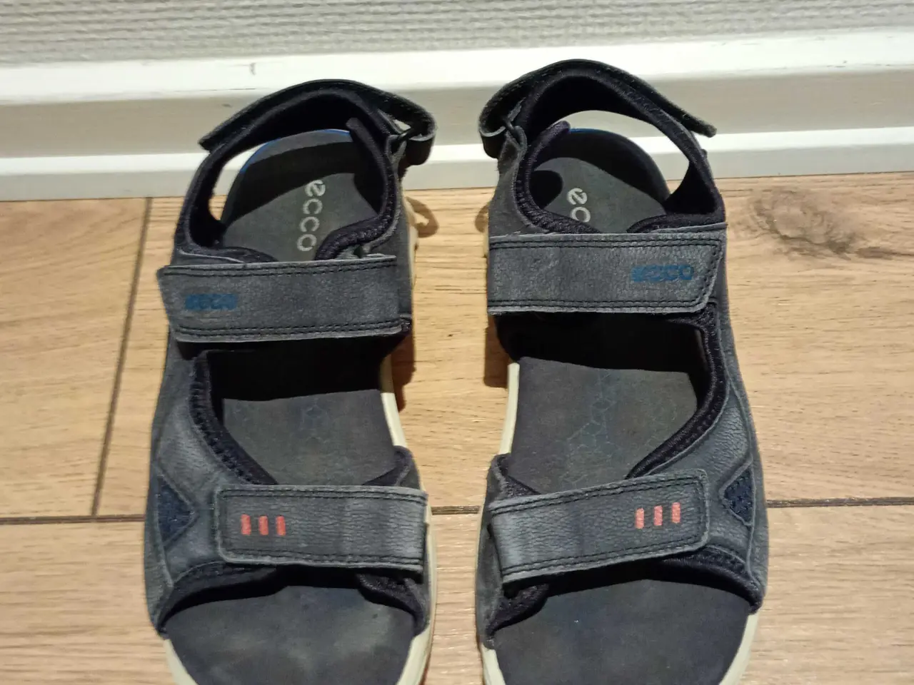 Billede 1 - Fine damesandaler, Ecco, blaa, skind, str. 37.