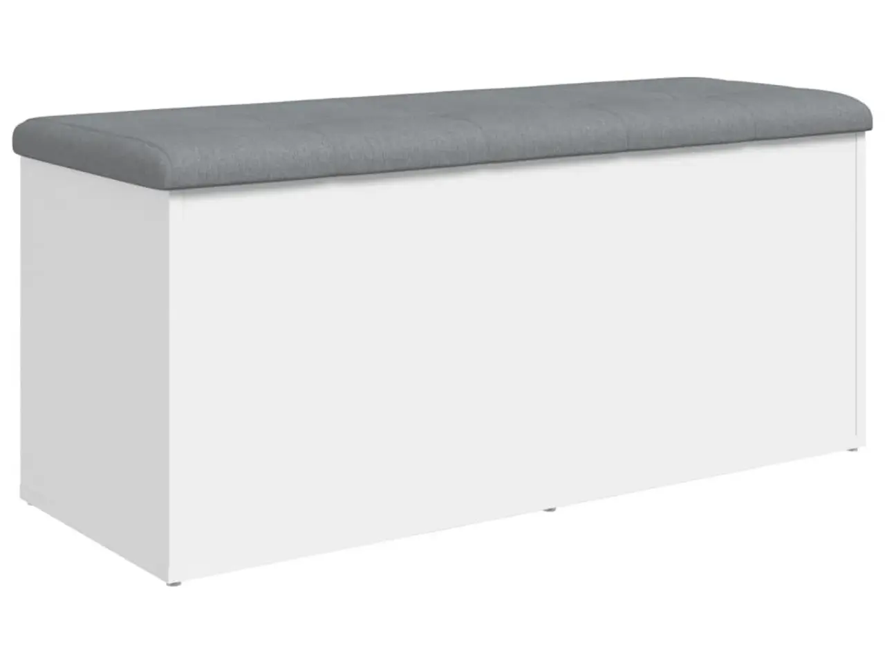 Billede 2 - Opbevaringsbænk hvid 102x42x45 cm konstrueret træ