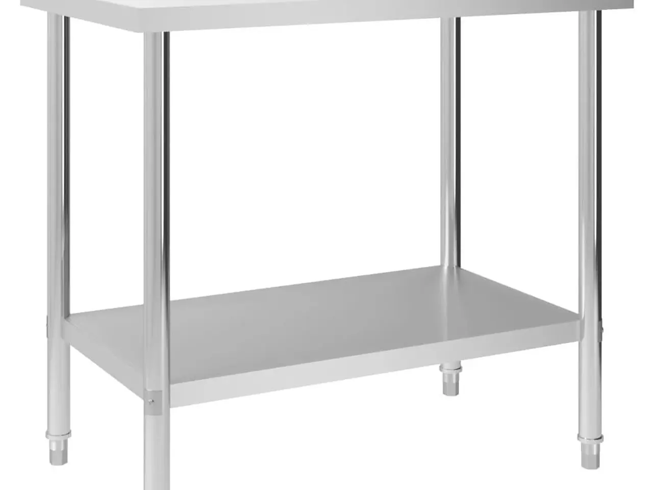 Billede 1 - Arbejdsbord til køkken med stænkplade 100×60×93 cm - rustfrit stål