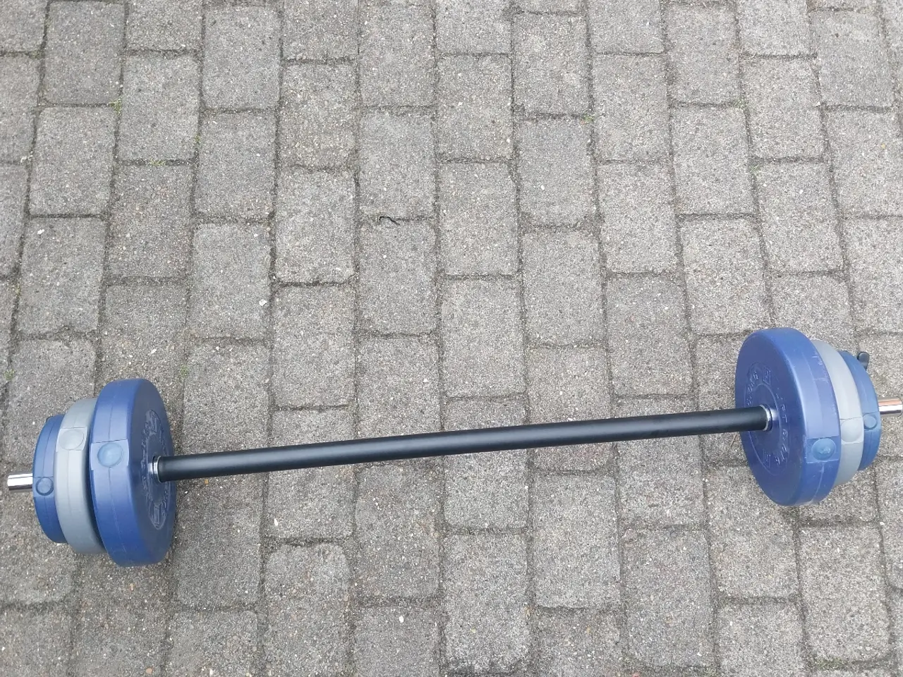 Billede 2 - Vægtstang med skiver 17,5 kg