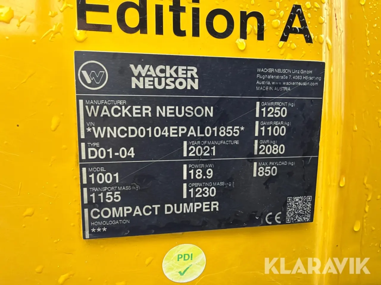 Billede 5 - Dumper Wacker Neuson 1001