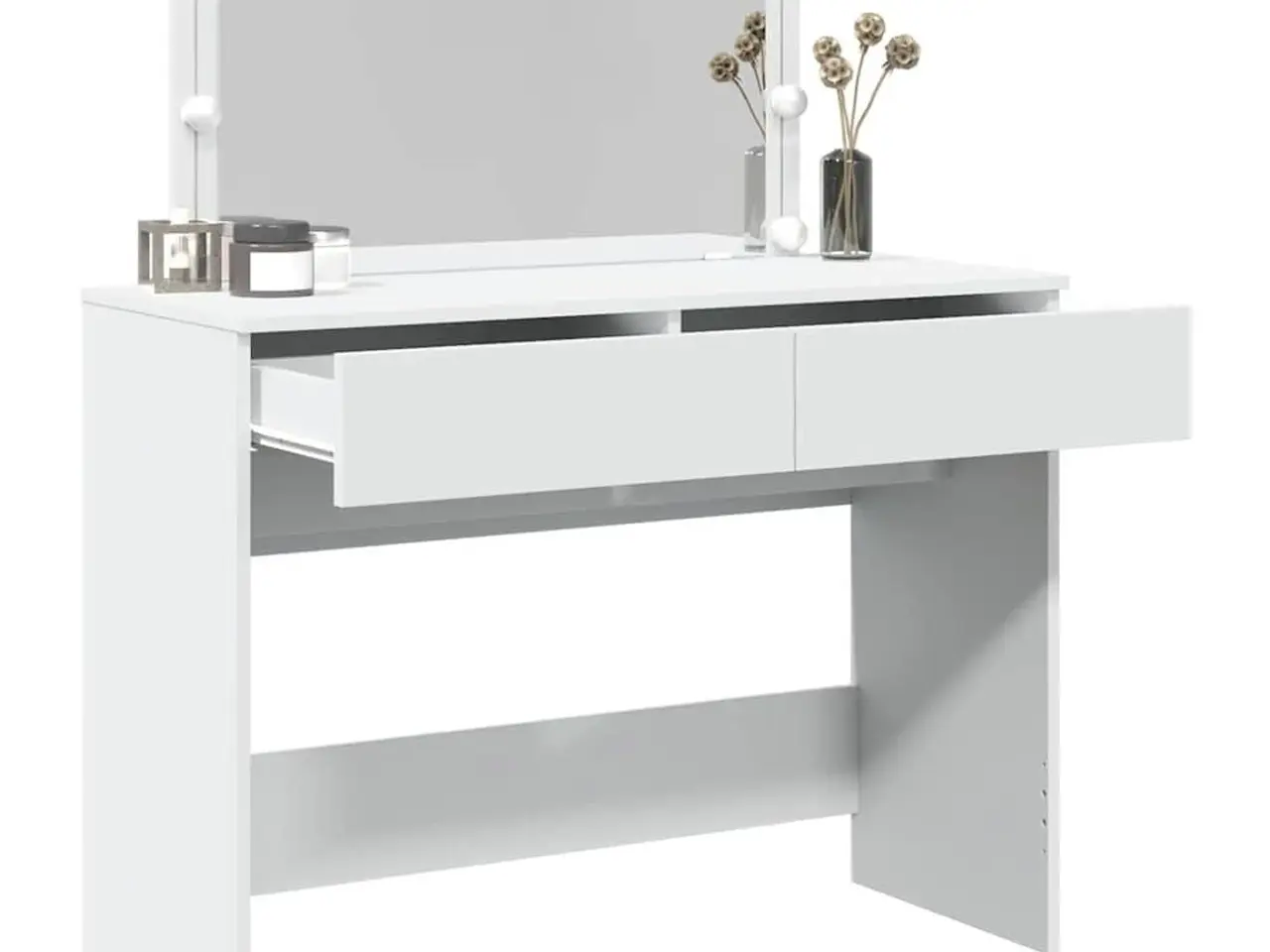 Billede 4 - Makeupbord med LED-lys 100x40x120 cm hvid