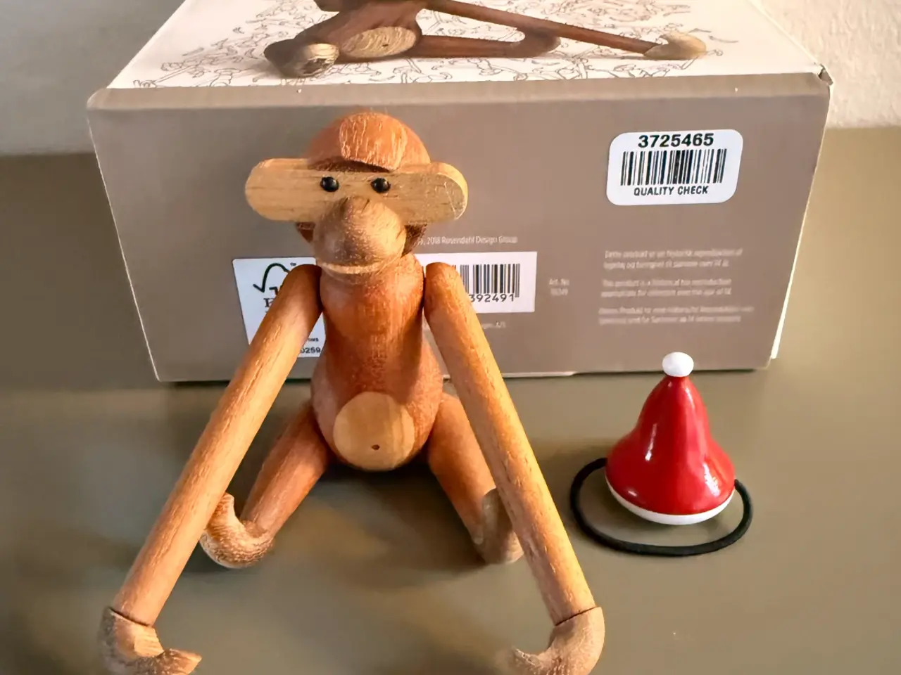 Billede 1 - Kay Bojesen mini abe og nissehue