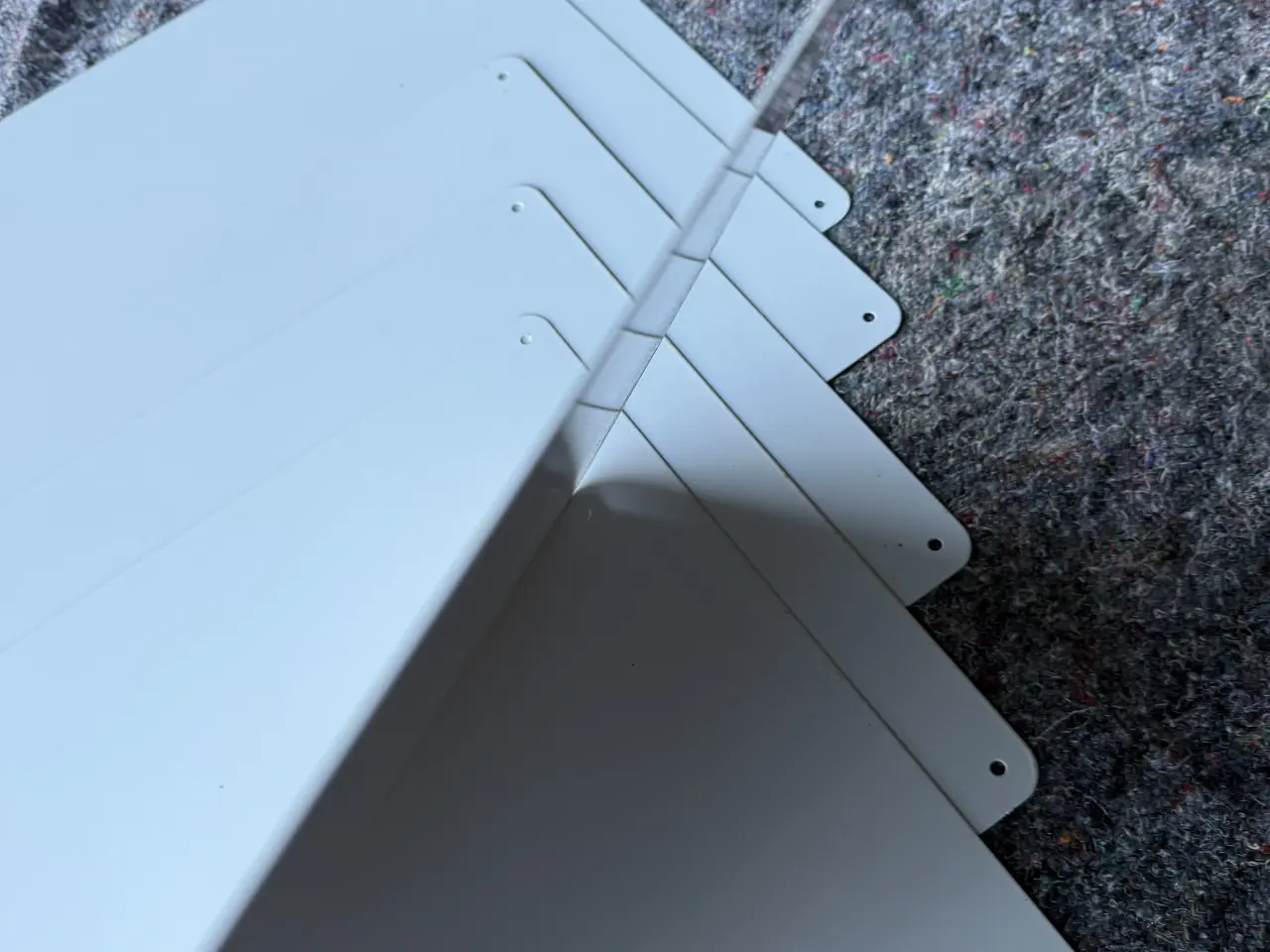 Billede 9 - 6 hvide Whiteboard/magnettavler m. hjørnehuller
