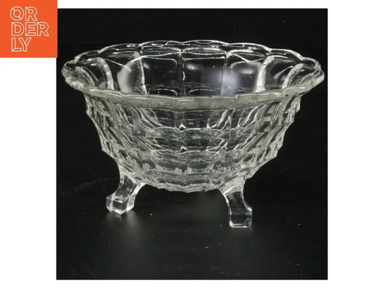 Billede 1 - Krystal glas skål (str. 13 x 8 cm)