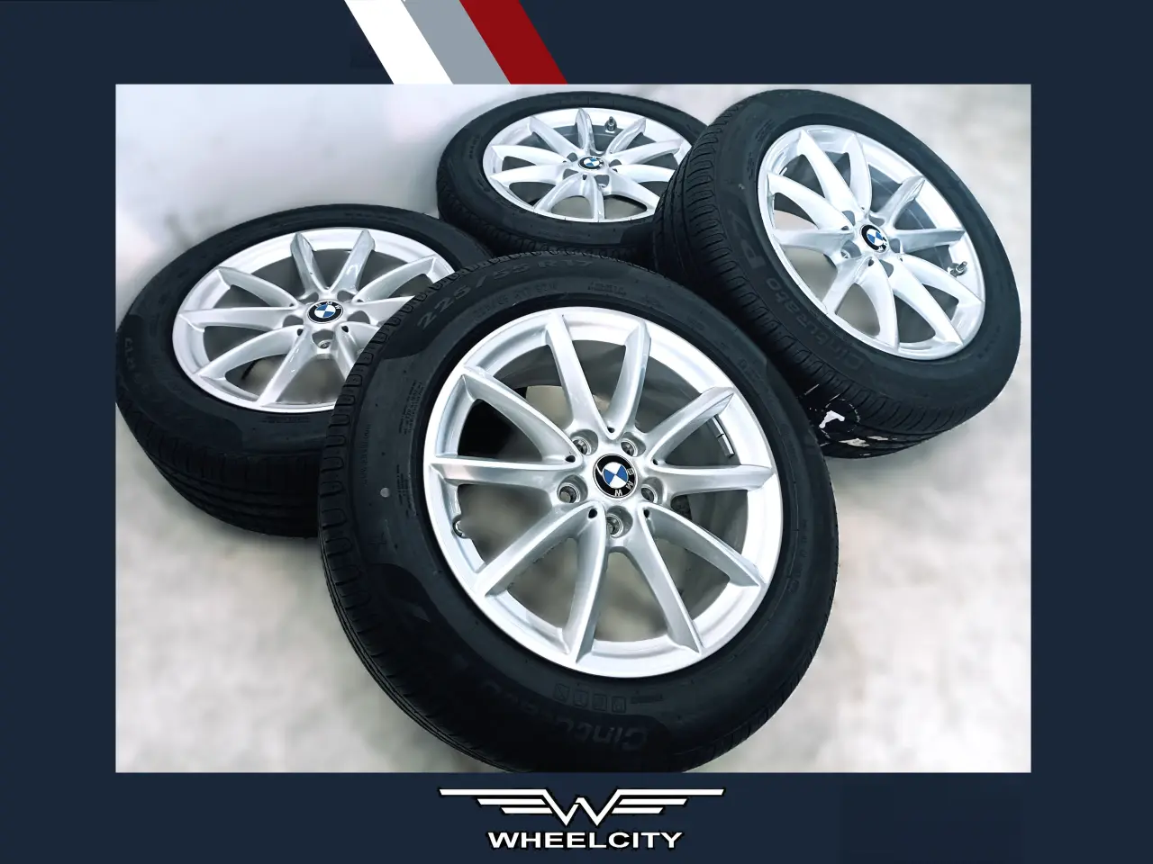 Billede 1 - 5x112 17" ET52 nav 66,6ø BMW sommersæt inkl.TPMS (