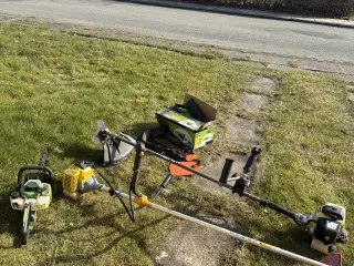 Buskrydder, hækkeklipper, elkædesav