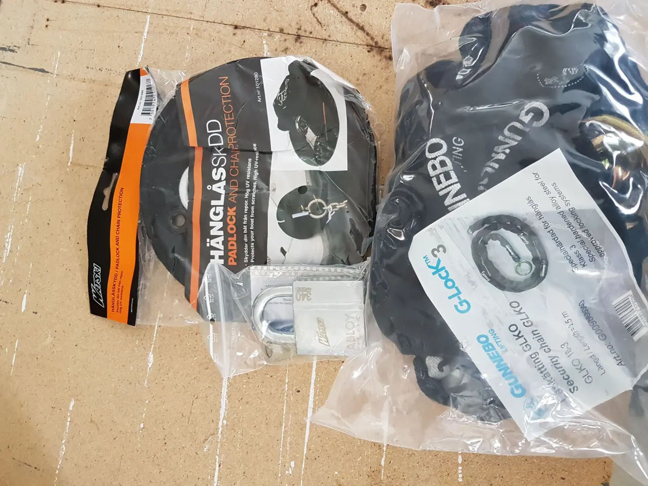 Billede 3 - 2.5 mtr. Kraftig kæde med hængelås (Abloy/Ruko)