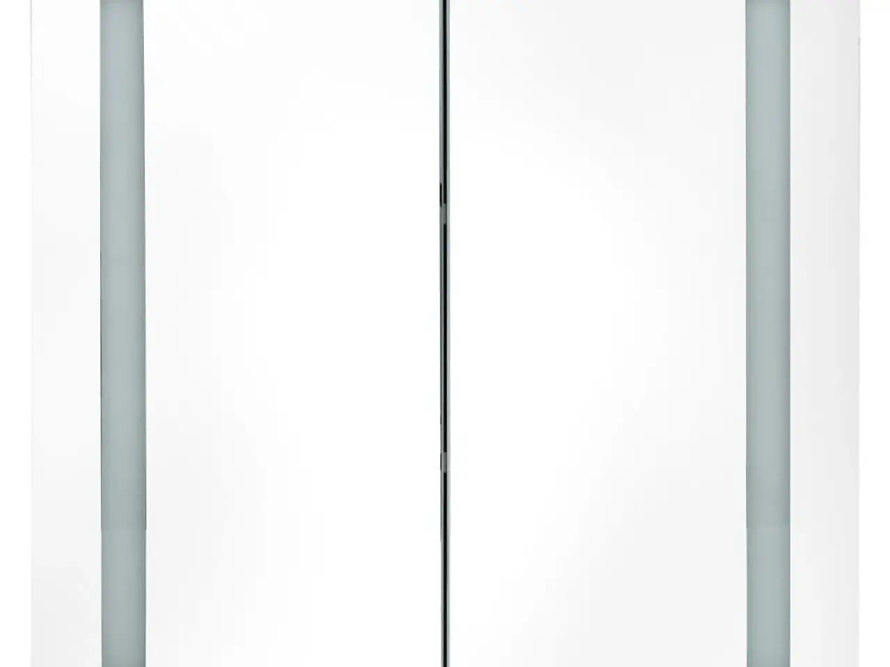 Billede 3 - Badeværelsesskab med spejl + LED-lys 60x14x62 cm