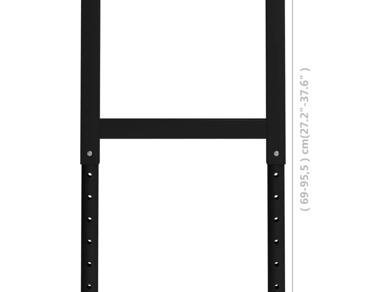 Billede 9 - Arbejdsbænkstel 2 stk. 55 x 69-95,5 cm - sort